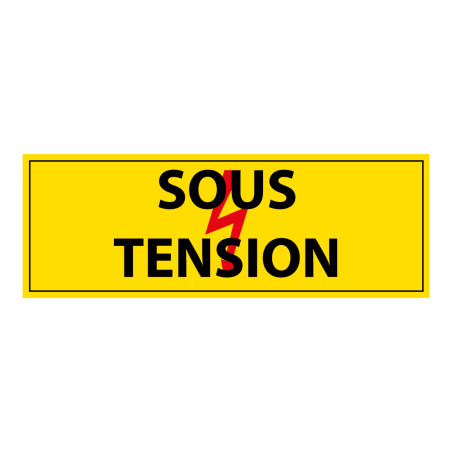 Panneau de danger - Pictogramme Sous tension - PVC - ISO 7010