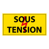 Panneau de danger - Pictogramme Sous tension - PVC - ISO 7010