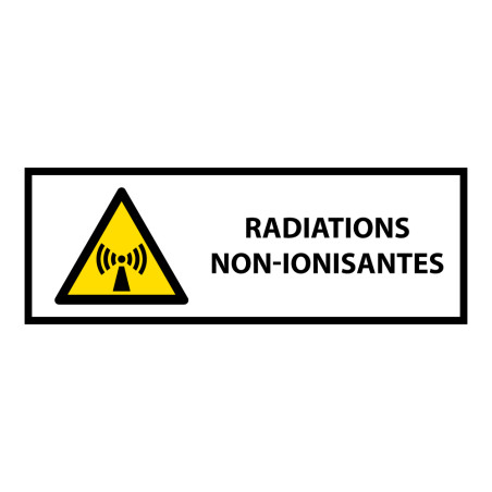 Panneau de danger - Radiations non-ionisantes - W005 - horizontal
