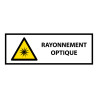 Panneau de danger - Rayonnement optique - W027 - horizontal
