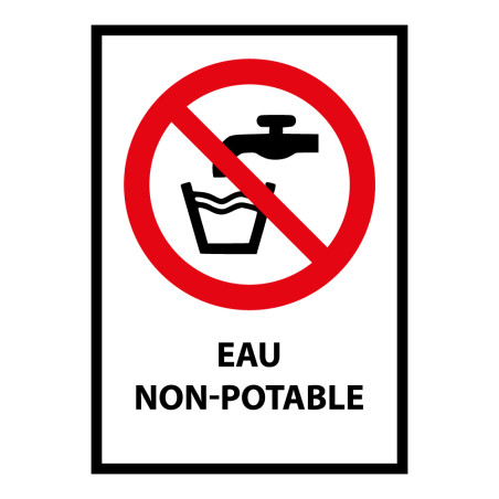 Panneau de signalisation - Picto Eau non potable - P005 - ISO 7010