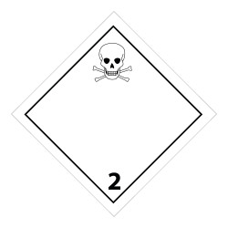 Panneau de signalisation ADR – Gaz toxiques – Classe ADR 2