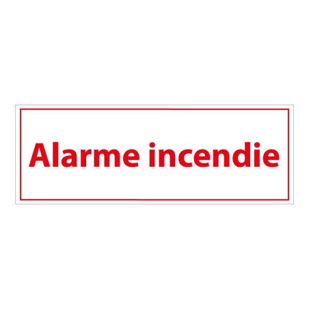 Panneau de signalétique - Alarme Incendie - 210 x 75 mm