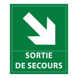 Panneau directionnel - Sortie de secours - E004 - 300x250 mm