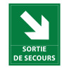 Panneau directionnel - Sortie de secours - E004 - 300x250 mm