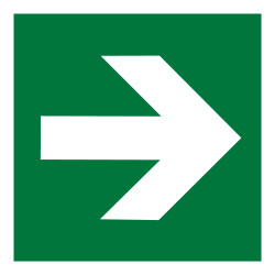 Panneau directionnel d'évacuation – Signalisation conforme ISO