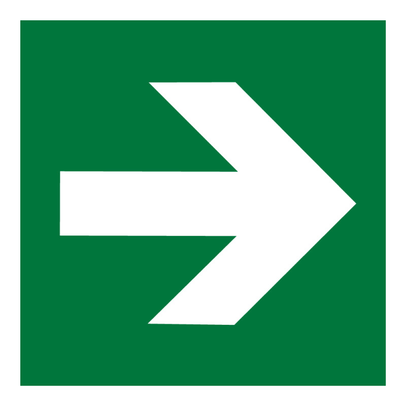Panneau directionnel d'évacuation – Signalisation conforme ISO