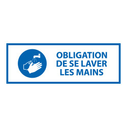 Panneau obligation - Obligation de se laver les mains - M011