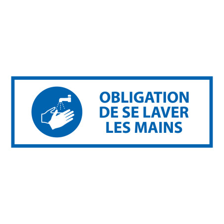Panneau obligation - Obligation de se laver les mains - M011