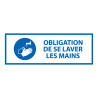Panneau obligation - Obligation de se laver les mains - M011