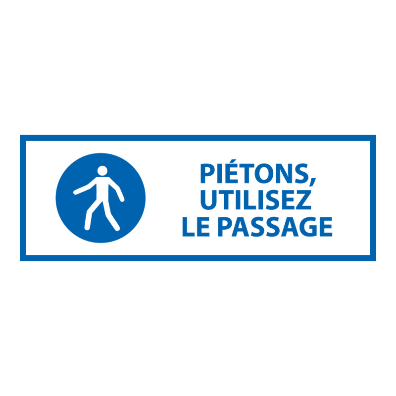 Panneau obligation - Piétons, utilisez le passage - M024