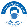 Panneau obligation - Port du masque obligatoire dans l'openspace