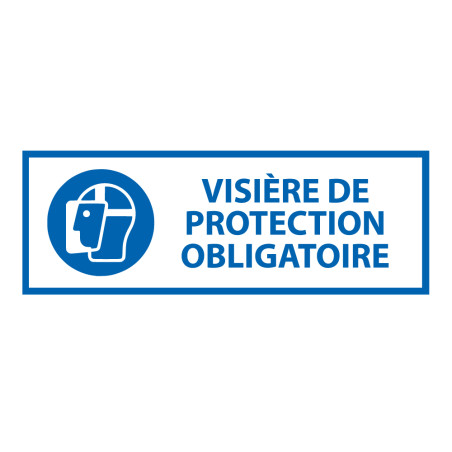 Panneau obligation EPI - Visière protection obligatoire - ISO 7010