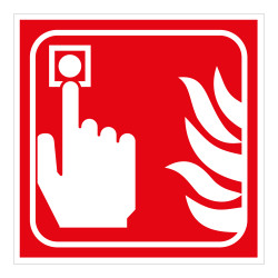 Panneau pour malvoyants Alarme Incendie Relief/Braille - 150x150mm