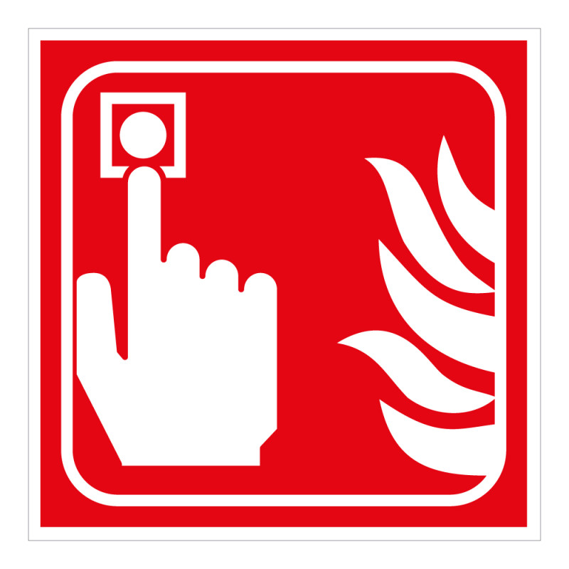 Panneau pour malvoyants Alarme Incendie Relief/Braille - 150x150mm