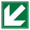 Panneau sginalétique évacuation - Flèche diagonale - Adhésif