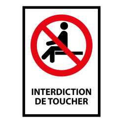 Panneau signalétique - Interdiction de s'asseoir - P018 - ISO 7010