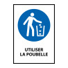Panneau signalétique Utiliser la poubelle – M030 – Norme ISO 7010