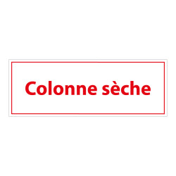 Panneau sécurité incendie – Colonne sèche – Format 210x75 mm