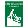 Panneau évacuation - Siège d'évacuation d'urgence - 210x150 mm
