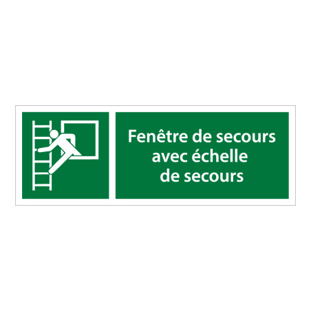 Panneaux évacuation - Fenêtre et échelle de secours - E016