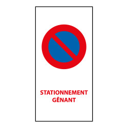 Autocollants - Stationnement Gênant - 110x220 mm - Lot de 20