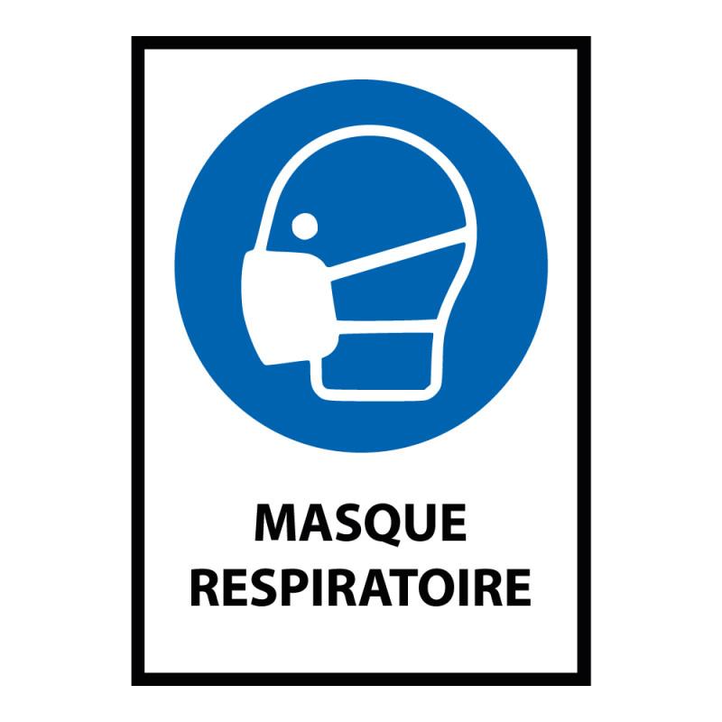 Pictogramme EPI - Masque respiratoire obligatoire - M016 - ISO 7010