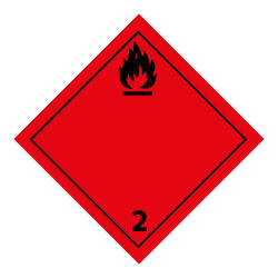 Plaque ADR - Transport Gaz inflammables - Danger Classe 2.1