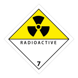 Plaque ADR - Transport Matières radioactives - Danger classe 7