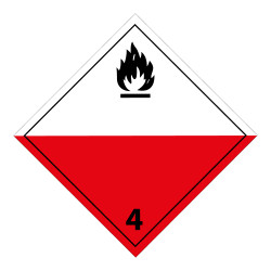 Plaque de Transport ADR 4 - Transport matières inflammables