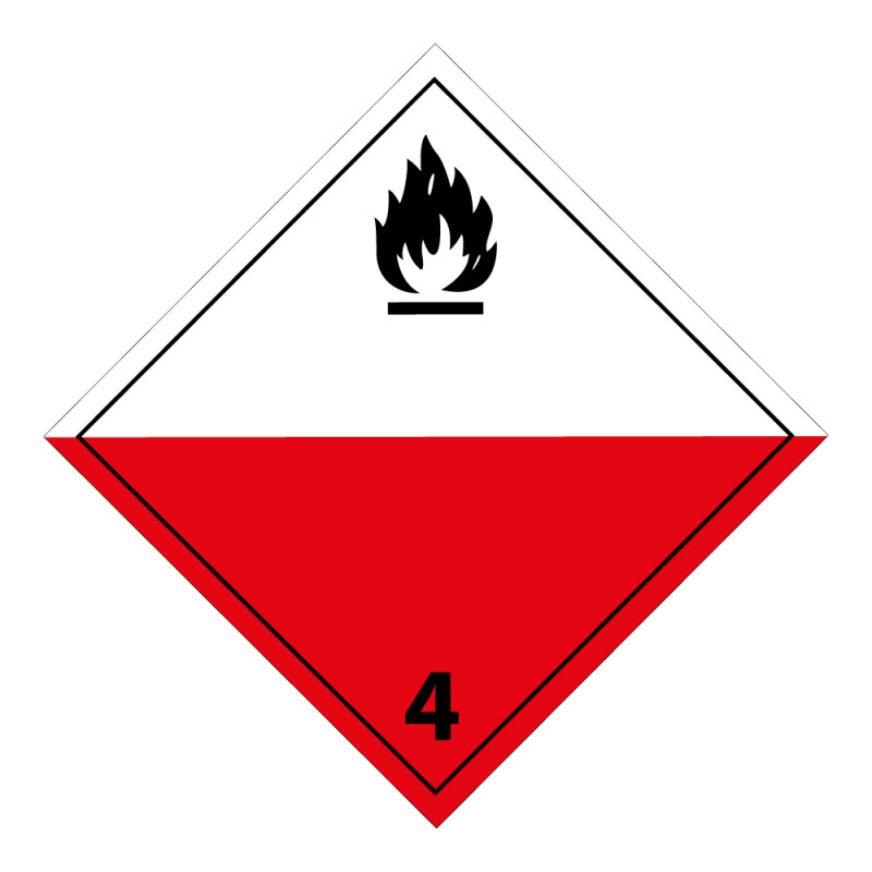 Plaque de Transport ADR 4 - Transport matières inflammables