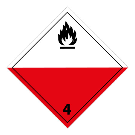Plaque de Transport ADR 4 - Transport matières inflammables
