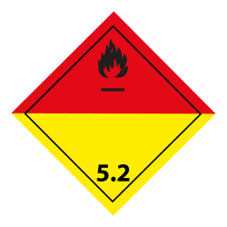 Plaque de Transport ADR 5.2 - Peroxydes organiques - Norme ADR
