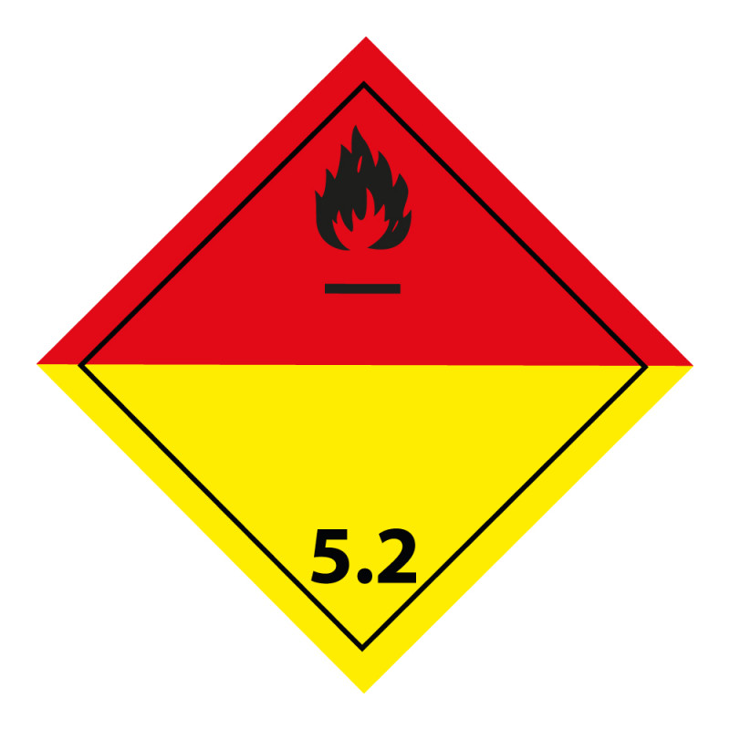 Plaque de Transport ADR 5.2 - Peroxydes organiques - Norme ADR