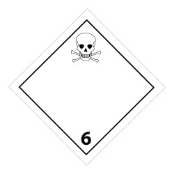 Plaque de Transport ADR 6.1 - Matières Toxiques Danger de mort