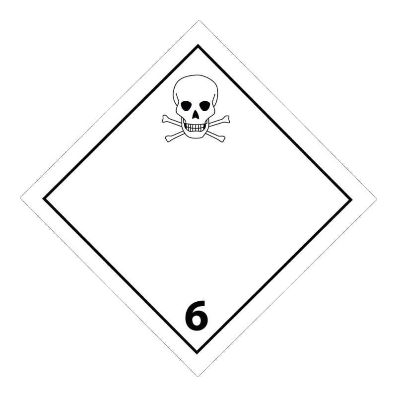 Plaque de Transport ADR 6.1 - Matières Toxiques Danger de mort