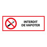 Signalisation d'interdiction - Pictogramme Interdit de vapoter