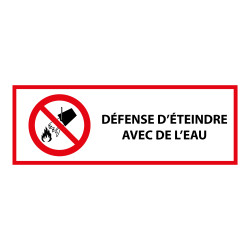 Signalétique P011 ISO 7010 – Interdiction d’Éteindre à l’Eau