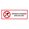 Signalétique P011 ISO 7010 – Interdiction d’Éteindre à l’Eau