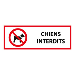 Signalétique d'interdiction - Interdit aux chiens - P021 - ISO 7010