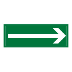 Signalétique d'orientation - Flèche à droite - PVC - 210 x 75 mm