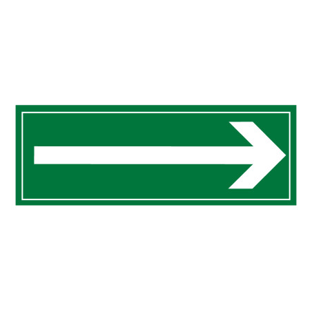 Signalétique d'orientation - Flèche à droite - PVC - 210 x 75 mm