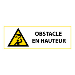 Signalétique danger W020 - Obstacle en hauteur - Norme ISO 7010