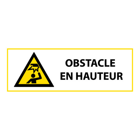 Signalétique danger W020 - Obstacle en hauteur - Norme ISO 7010