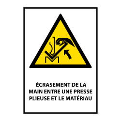Signalétique de danger - Ecrasement de la main - W031 - ISO 7010