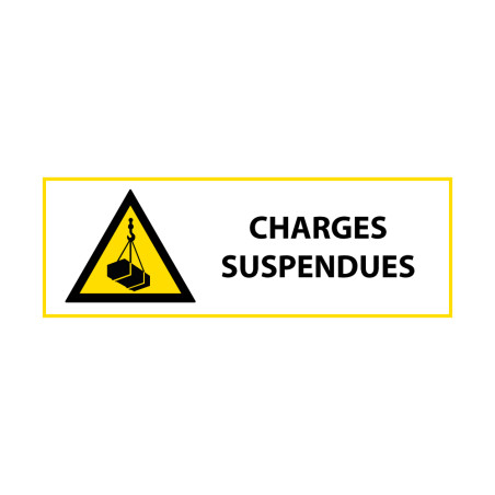 Signalétique de danger - Picto Charges suspendues - W015 - ISO 7010