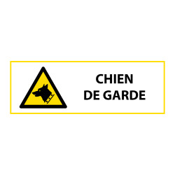 Signalétique de danger - Picto Chien de garde - W013 - ISO 7010