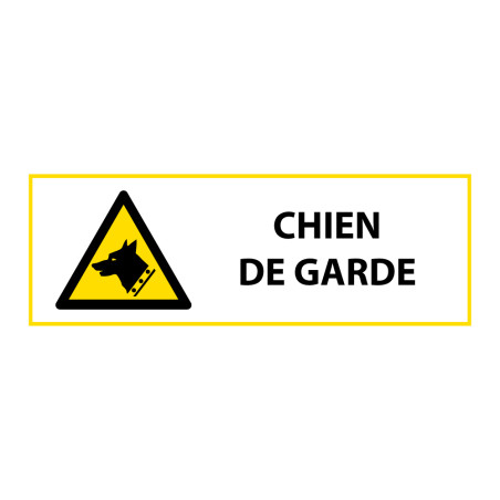 Signalétique de danger - Picto Chien de garde - W013 - ISO 7010