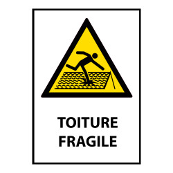 Signalétique de danger - Picto Toiture fragile - W036 - ISO 7010