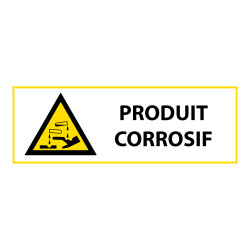 Signalétique de danger - Picto produit corrosif - W023 - ISO 7010